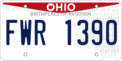 OH license plate FWR1390