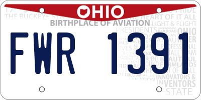OH license plate FWR1391