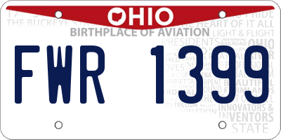 OH license plate FWR1399