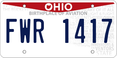 OH license plate FWR1417