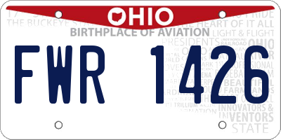 OH license plate FWR1426