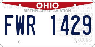 OH license plate FWR1429