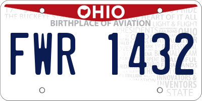 OH license plate FWR1432