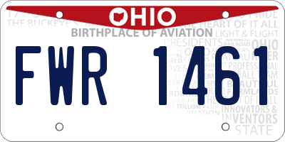 OH license plate FWR1461