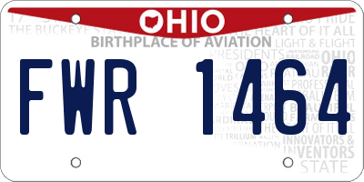 OH license plate FWR1464