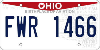OH license plate FWR1466