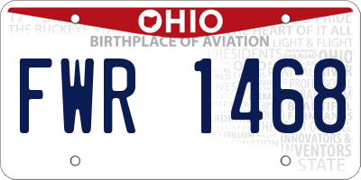 OH license plate FWR1468