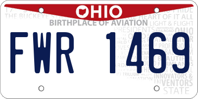 OH license plate FWR1469