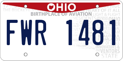 OH license plate FWR1481