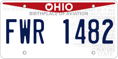 OH license plate FWR1482