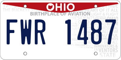 OH license plate FWR1487