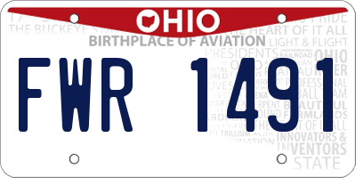 OH license plate FWR1491