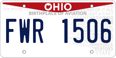 OH license plate FWR1506
