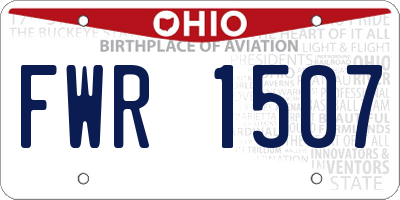 OH license plate FWR1507