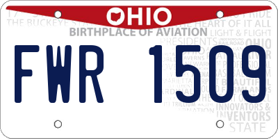 OH license plate FWR1509