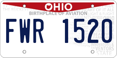 OH license plate FWR1520