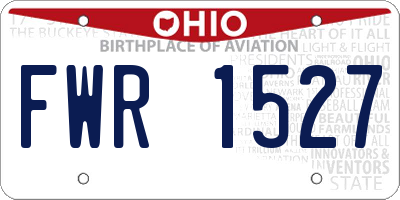 OH license plate FWR1527