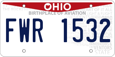 OH license plate FWR1532