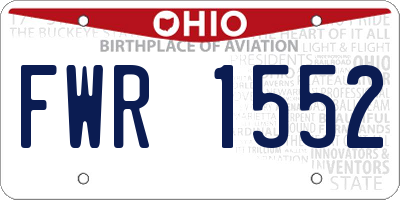 OH license plate FWR1552