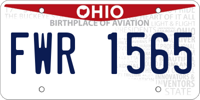 OH license plate FWR1565