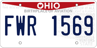 OH license plate FWR1569