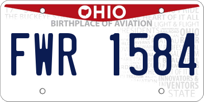 OH license plate FWR1584