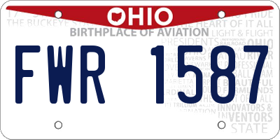 OH license plate FWR1587