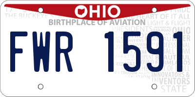 OH license plate FWR1591