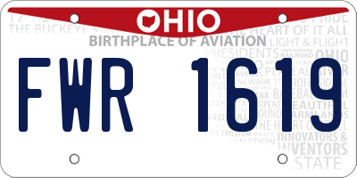 OH license plate FWR1619