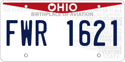 OH license plate FWR1621