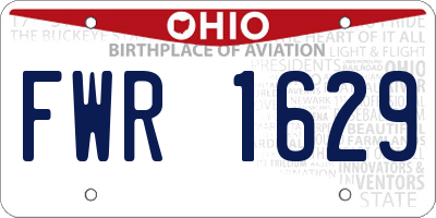 OH license plate FWR1629