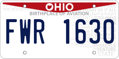 OH license plate FWR1630