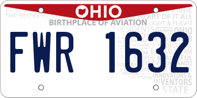 OH license plate FWR1632