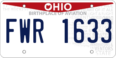 OH license plate FWR1633