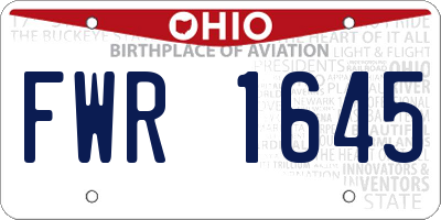OH license plate FWR1645