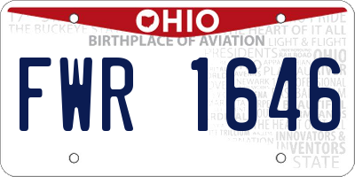 OH license plate FWR1646