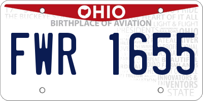 OH license plate FWR1655