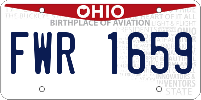 OH license plate FWR1659
