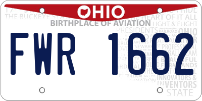 OH license plate FWR1662