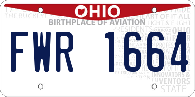 OH license plate FWR1664