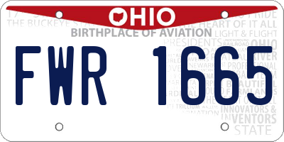 OH license plate FWR1665