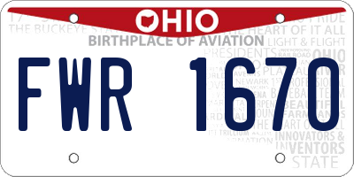 OH license plate FWR1670