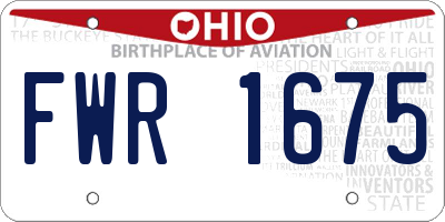 OH license plate FWR1675
