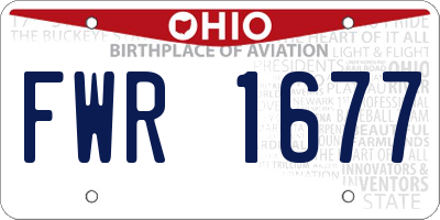 OH license plate FWR1677
