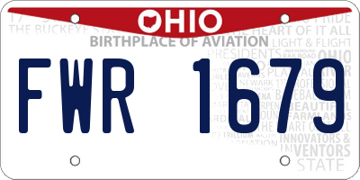 OH license plate FWR1679
