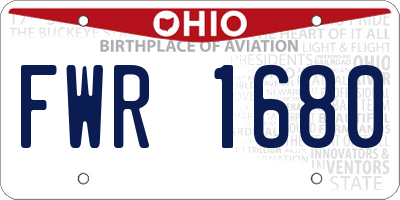 OH license plate FWR1680