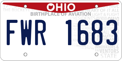 OH license plate FWR1683