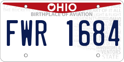 OH license plate FWR1684