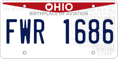 OH license plate FWR1686