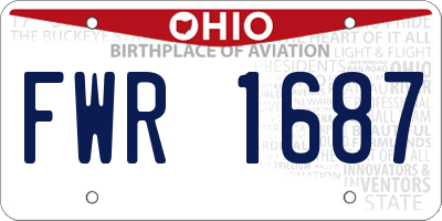 OH license plate FWR1687